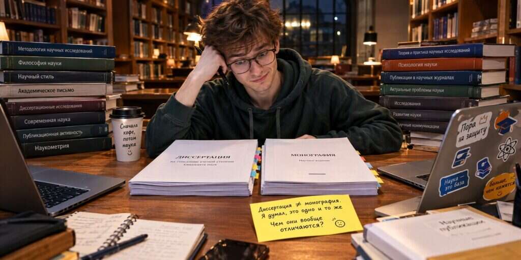 student sitting at a large wooden table in a classic university library at night