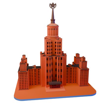 3D-модель главного здания МГУ