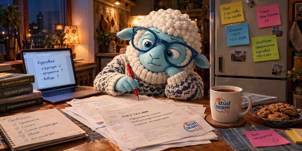 the sheep is sitting in a cozy kitchen late at night
